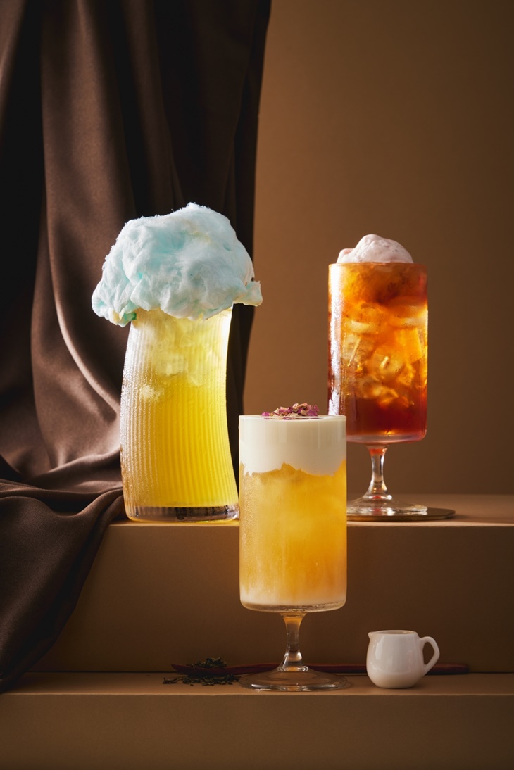 雲朵．茉香綠茶＆玫瑰奶蓋．金萱烏龍＆飄浮．伯爵紅茶