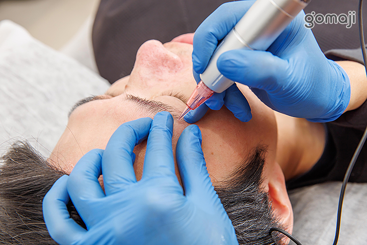 男士仿真線條眉紋綉操作