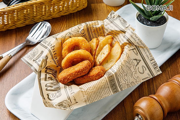 香酥花枝圈+G塊+薯條