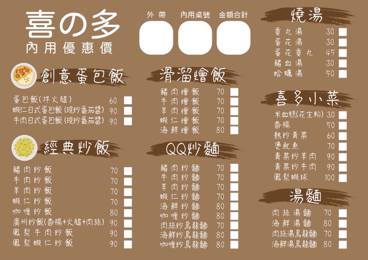 喜の多