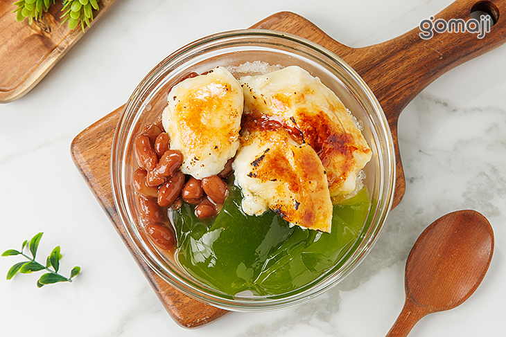 炙燒豆花-蜜豆/斑蘭凍