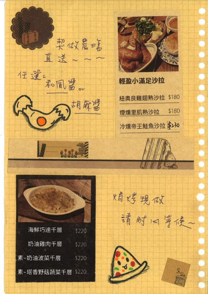 問事咖啡館菜單