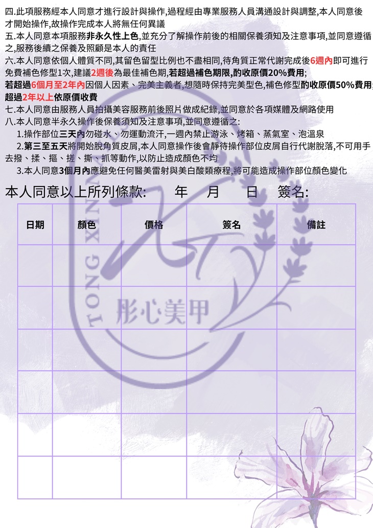 術前同意書