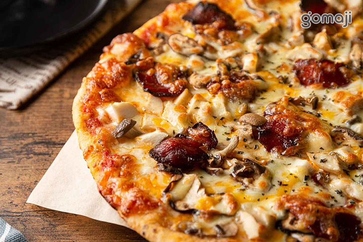 義式菇菇培根披薩