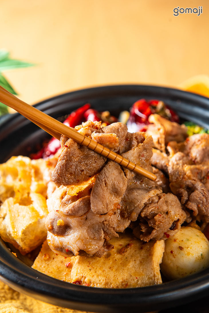 梅花豬肉片-白飯