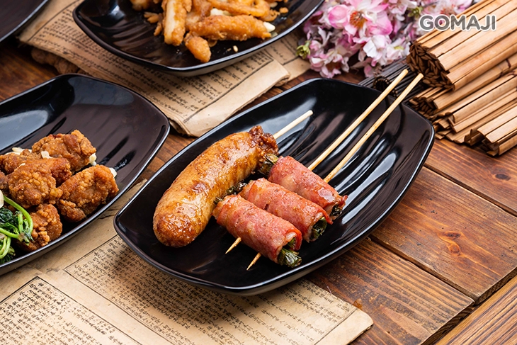 米腸、 培根蔥捲