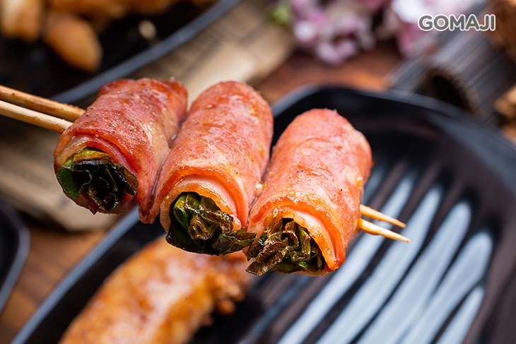 米腸、 培根蔥捲