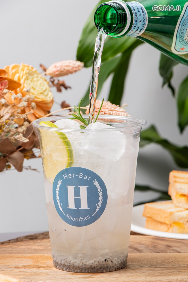 芒果蘆薈氣泡飲 