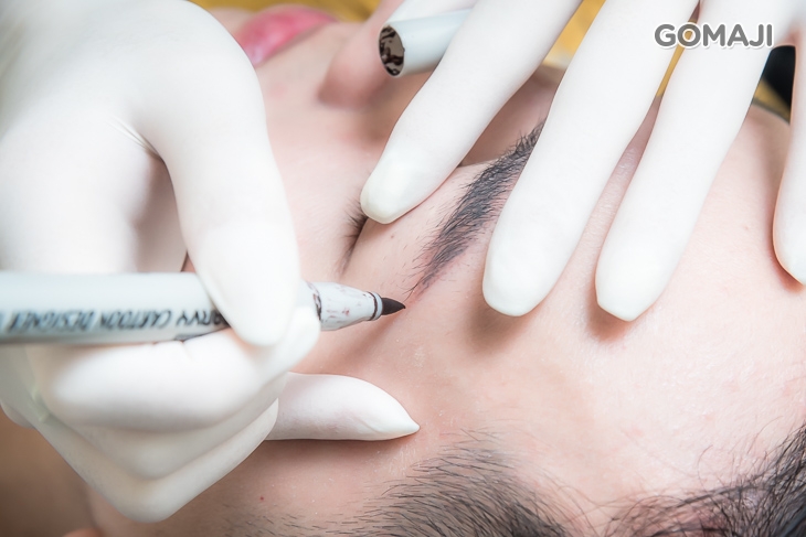 眉型靜動態平衡檢測與定點確認