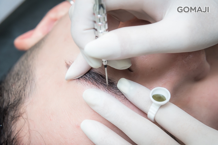 日式最新減痛速成自然半永久粉霧眉上色定型