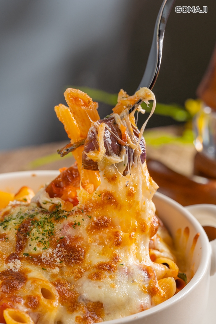 焗烤香腸茄子筆管麵