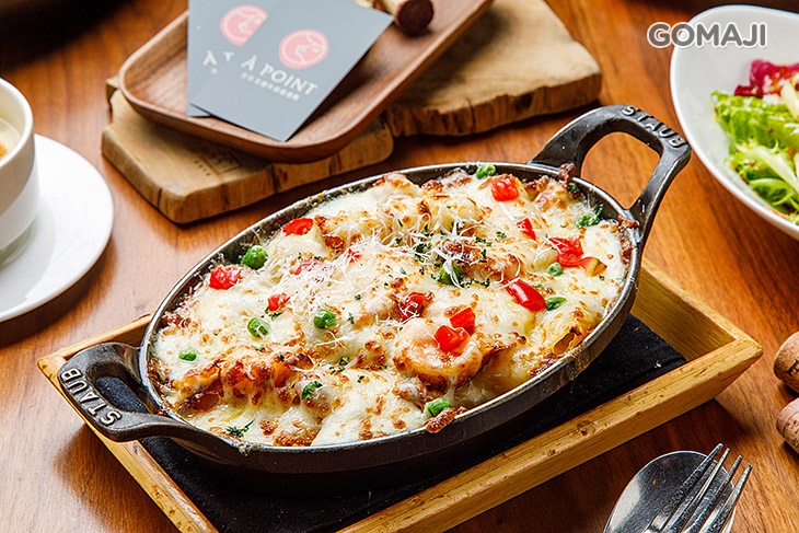  海鮮奶油巧達焗烤水管通心麵 