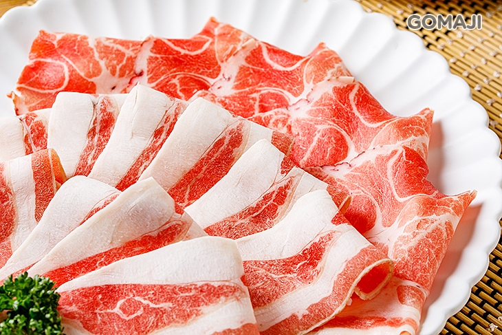 肉肉雙拼(霜降牛五花+盤克夏豬)