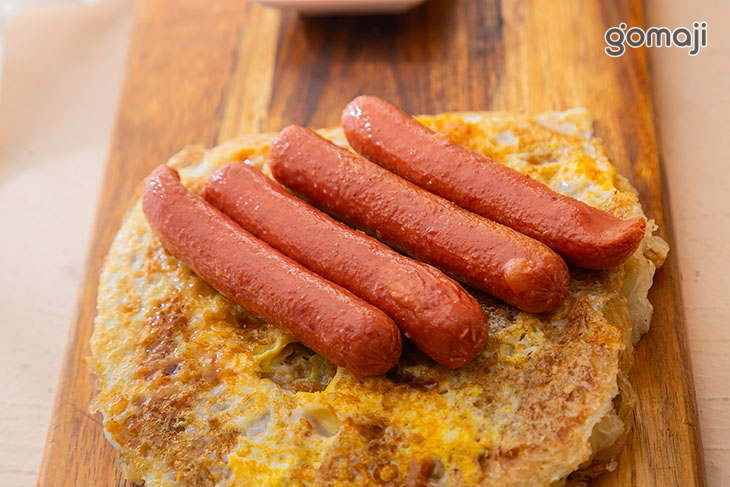 蔥抓餅蛋+熱狗套餐