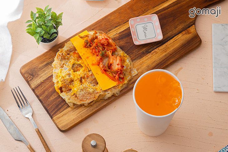 蔥抓餅蛋+泡菜起司套餐