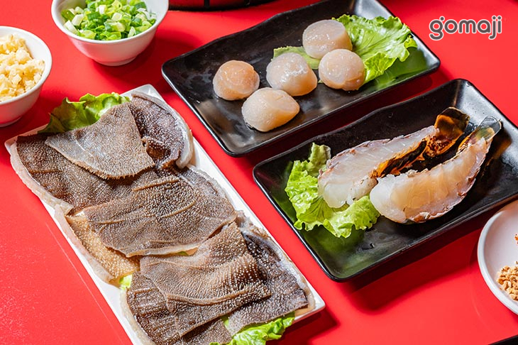 干貝&龍蝦身&牛肚&燒椒皮蛋